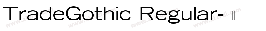 TradeGothic Regular字体转换